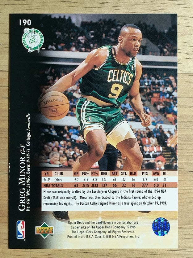 1995-96 Upper Deck #190 Greg Minor