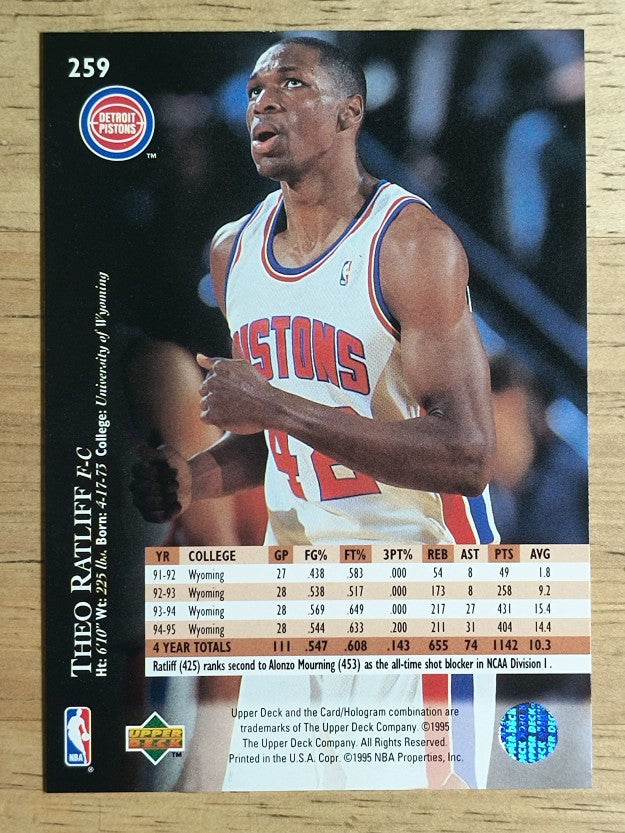 1995-96 Upper Deck #259 Theo Ratliff RC