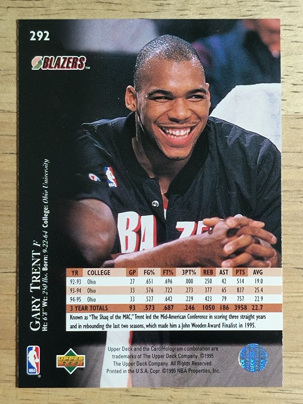 1995-96 Upper Deck #292 Gary Trent RC
