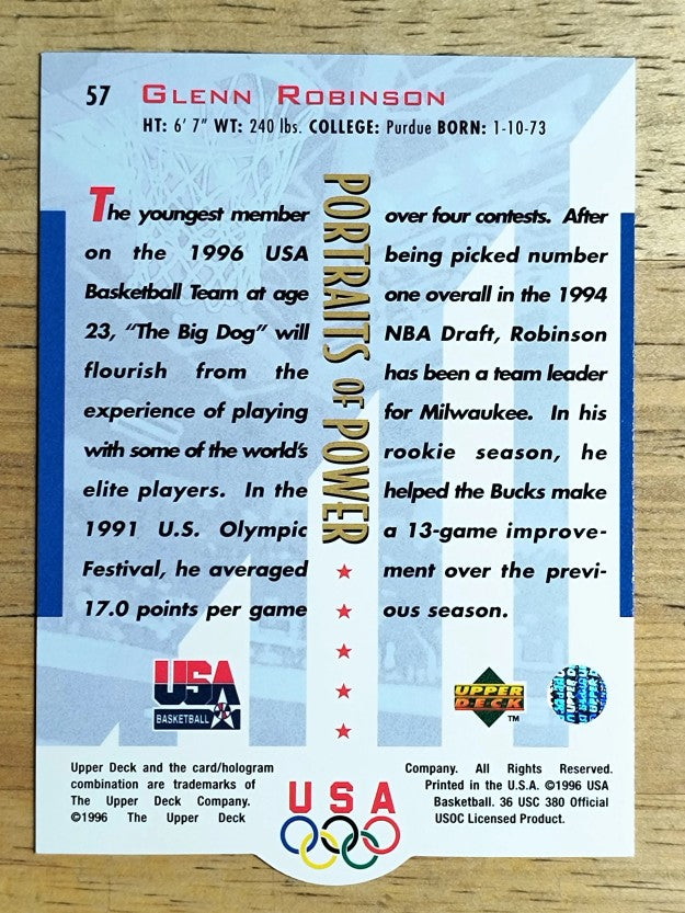 1996 Upper Deck USA #57 Glenn Robinson
