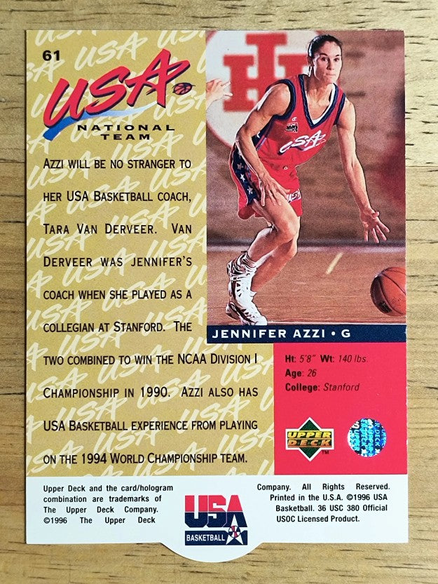 1996 Upper Deck USA #61 Jennifer Azzi (NM)