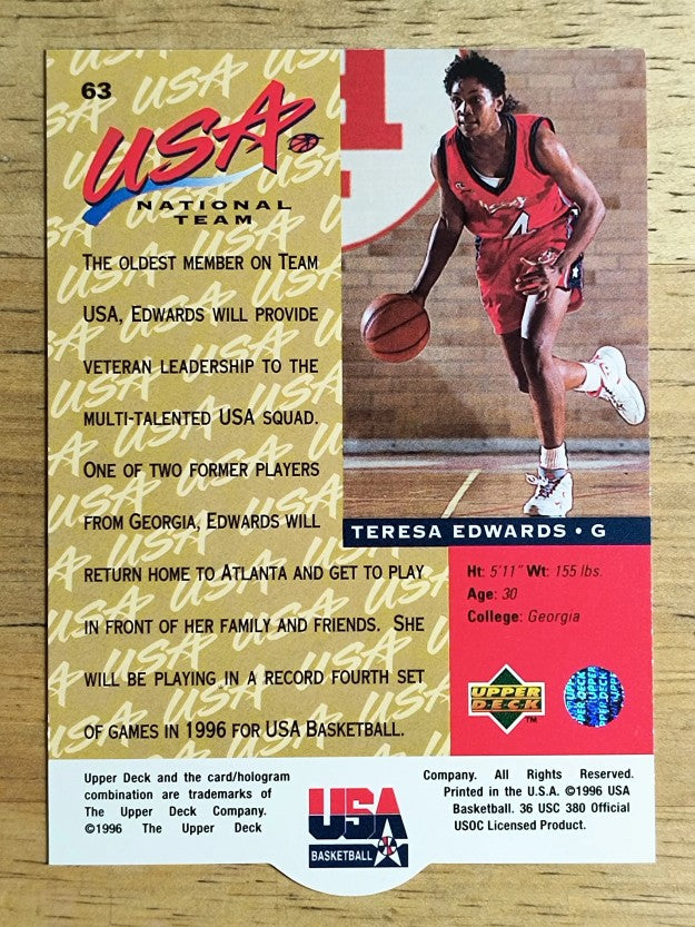 1996 Upper Deck USA #63 Teresa Edwards