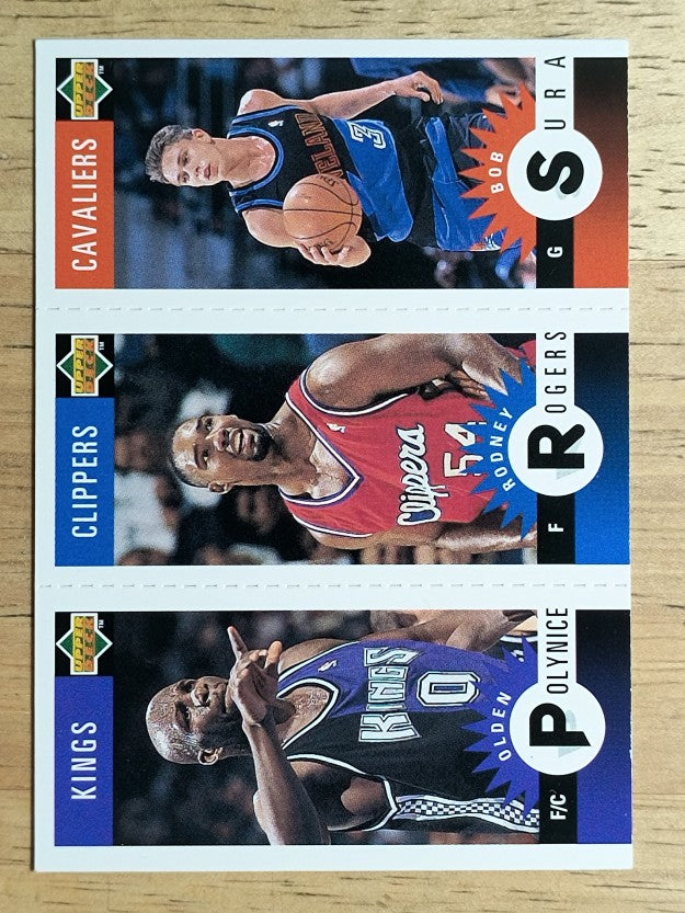 1996-97 Collector's Choice Mini-Cards 112B Bob Sura/Rodney Rogers/Olden Polynice