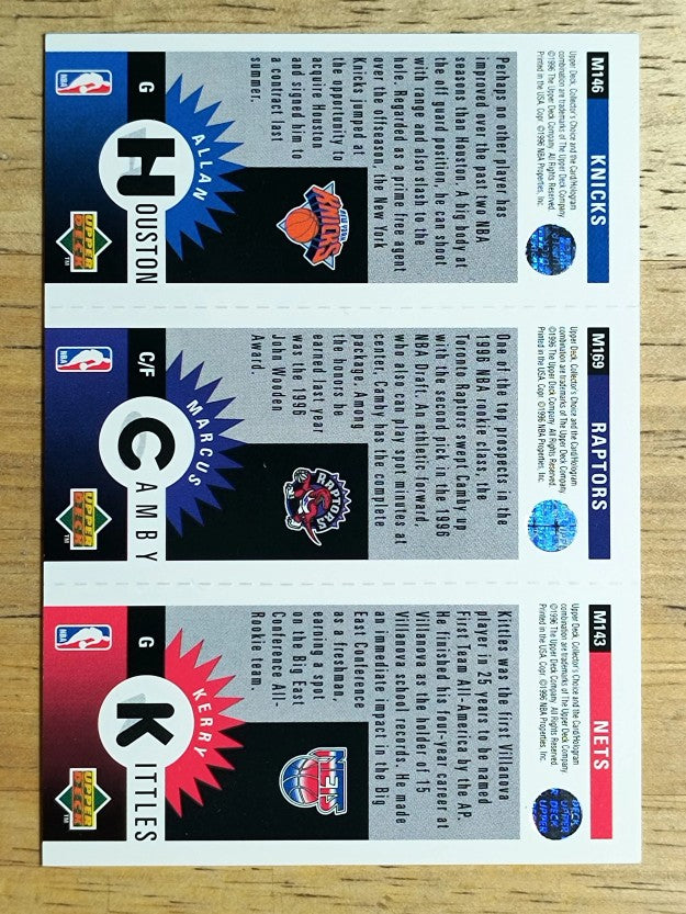 1996-97 Collector's Choice Mini-Cards #M146 Allan Houston/Camby/Kerry Kittles