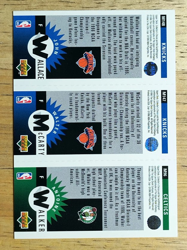 1996-97 Collector's Choice Mini-Cards #M148 John Wallace/McCarty/Antoine Walker
