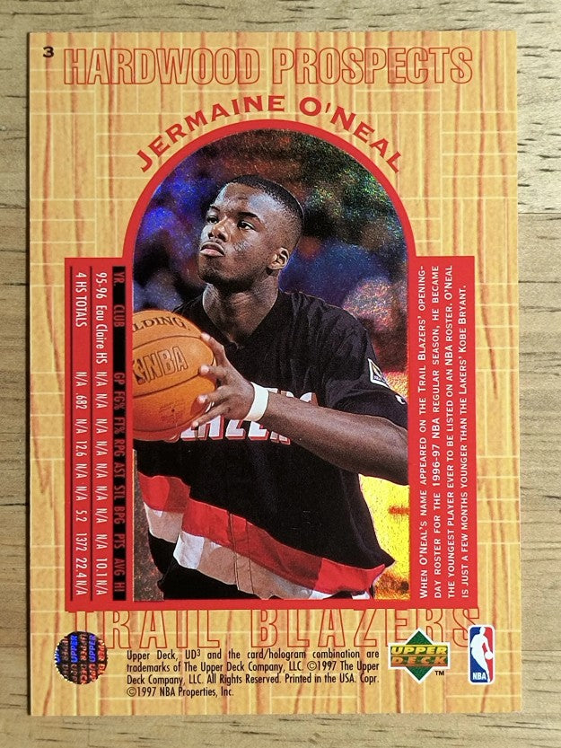 1996-97 UD3 #3 Jermaine O'Neal RC