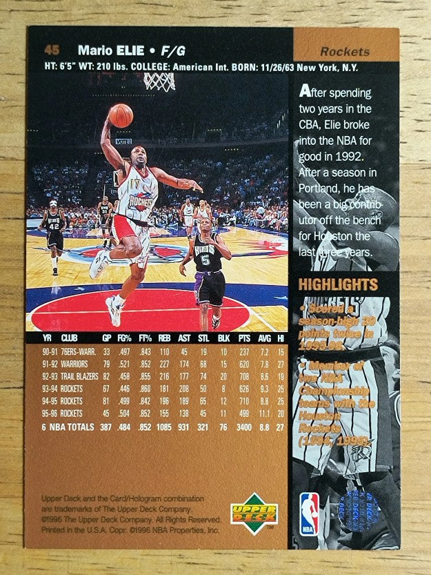 1996-97 Upper Deck #45 Mario Elie