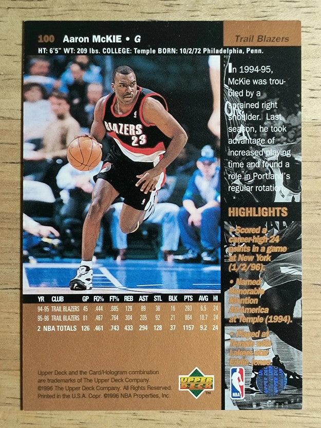 1996-97 Upper Deck #100 Aaron McKie