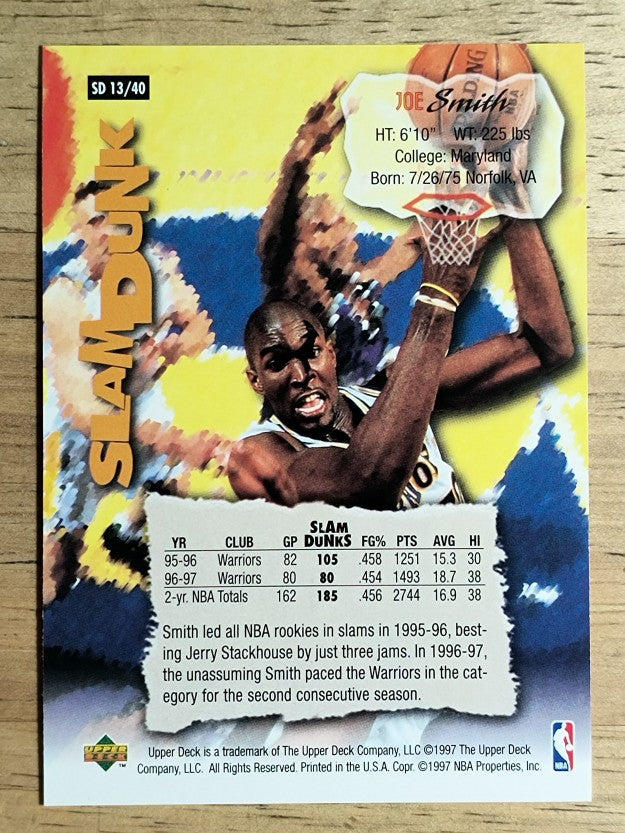 1997 Upper Deck Nestle Slam Dunk #13 Joe Smith