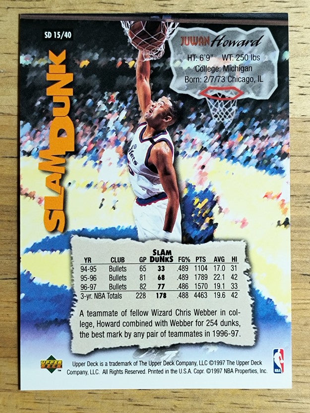 1997 Upper Deck Nestle Slam Dunk #15 Juwan Howard