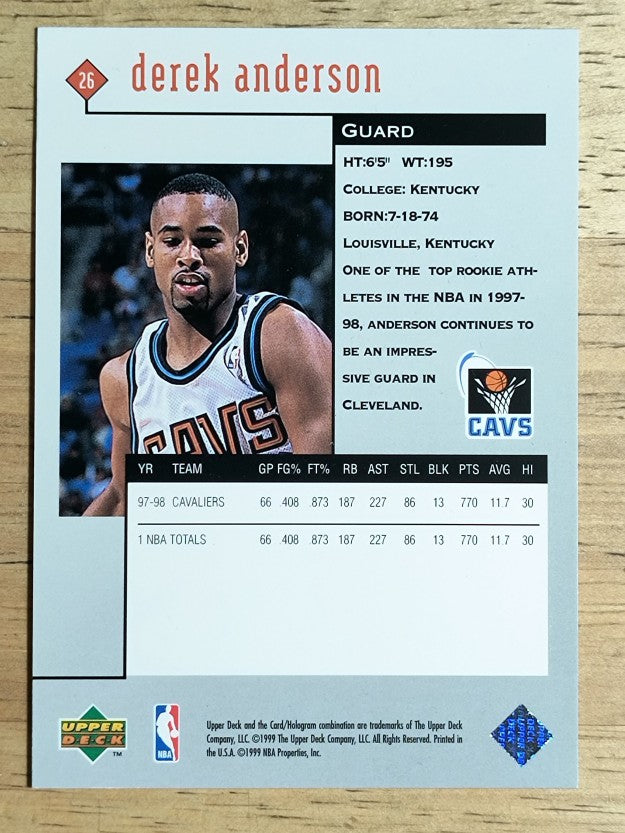 1998-99 Black Diamond #26 Derek Anderson