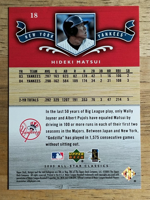 2005 UD All-Star Classics #18 Hideki Matsui