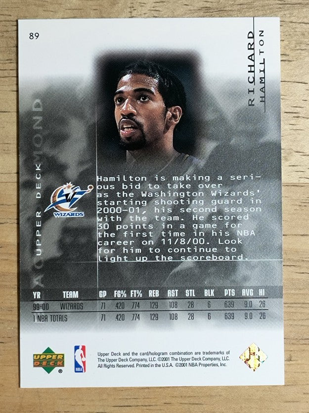 2000-01 Black Diamond #89 Richard Hamilton