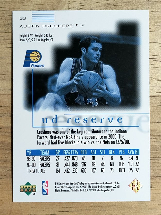 2000-01 UD Reserve #33 Austin Croshere