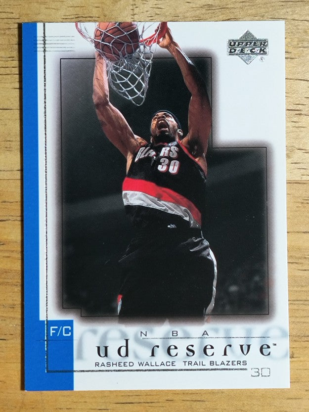 2000-01 UD Reserve #67 Rasheed Wallace