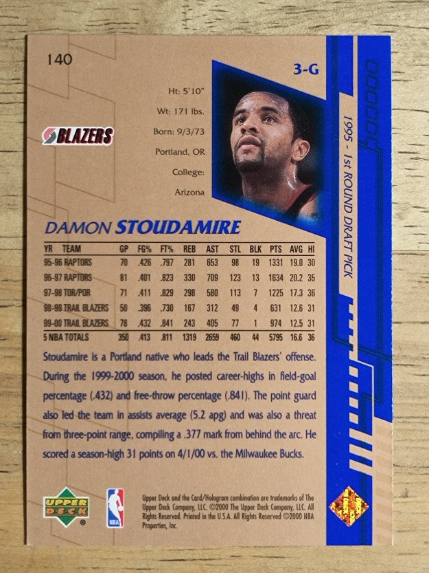 2000-01 Upper Deck #140 Damon Stoudamire
