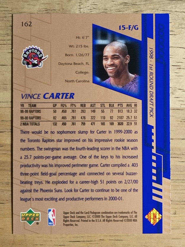 2000-01 Upper Deck #162 Vince Carter