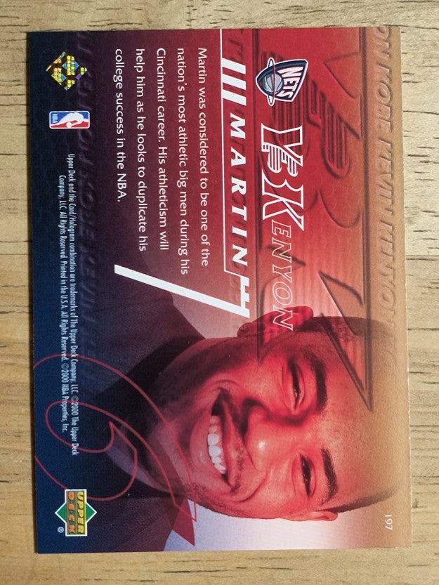 2000-01 Upper Deck #197 Kenyon Martin Y3K