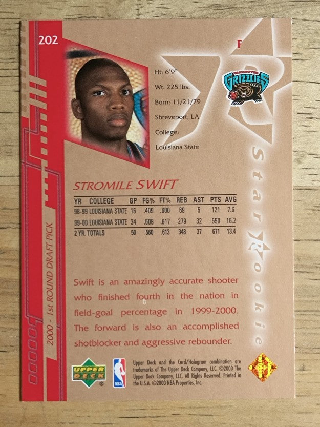 2000-01 Upper Deck #202 Stromile Swift RC