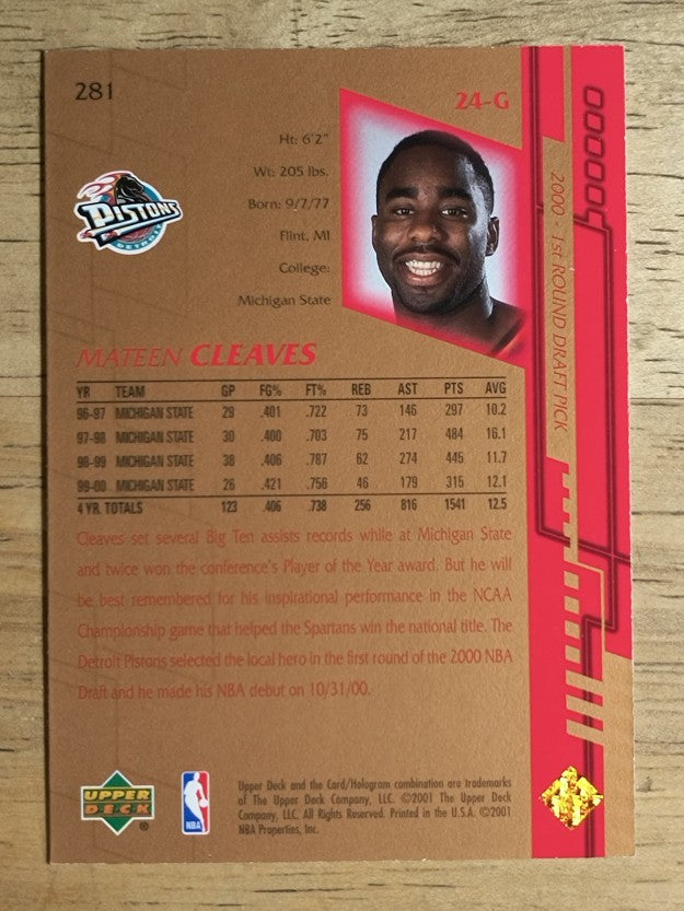 2000-01 Upper Deck #281 Mateen Cleaves