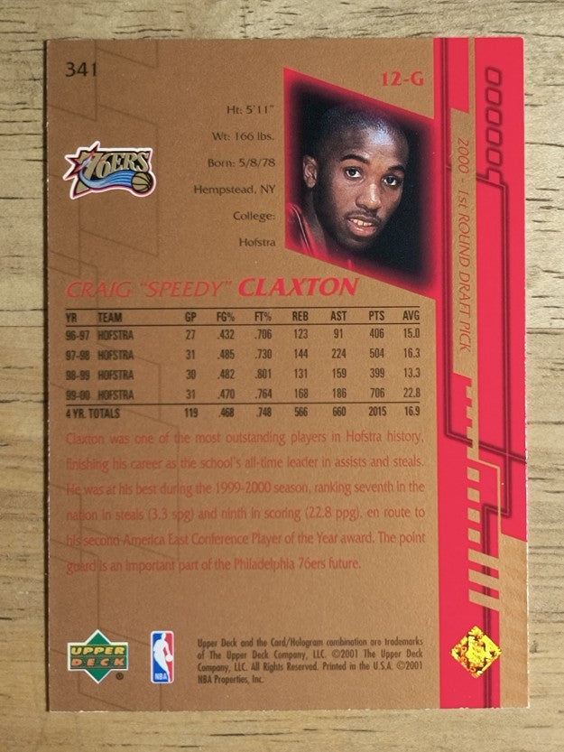 2000-01 Upper Deck #341 Speedy Claxton