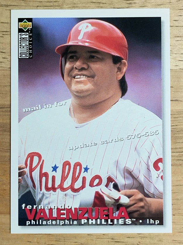 1995 Collector's Choice Trade Cards #TC5 Fernando Valenzuela