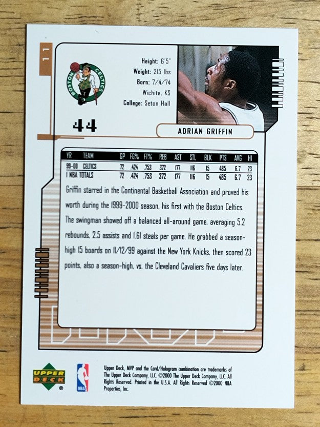 2000-01 Upper Deck MVP #11 Adrian Griffin
