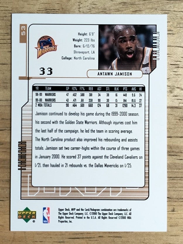 2000-01 Upper Deck MVP #53 Antawn Jamison