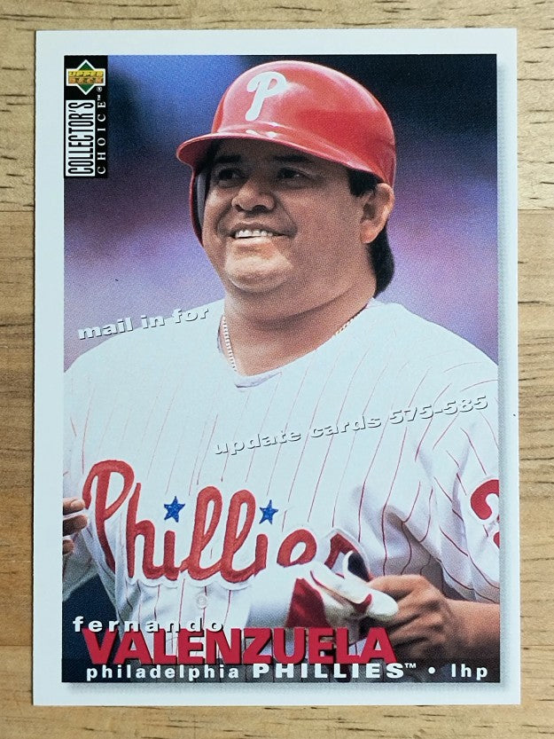 1995 Collector's Choice Trade Cards #TC5 Fernando Valenzuela