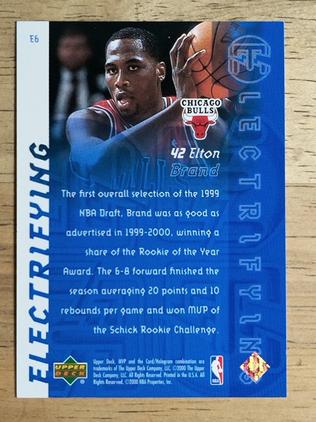 2000-01 Upper Deck MVP Electrifying #E6 Elton Brand