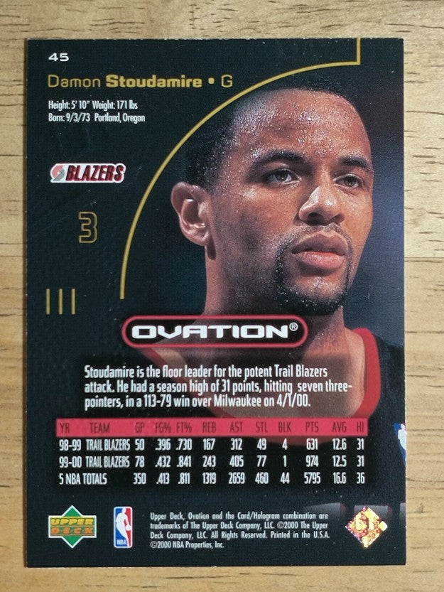 2000-01 Upper Deck Ovation #45 Damon Stoudamire