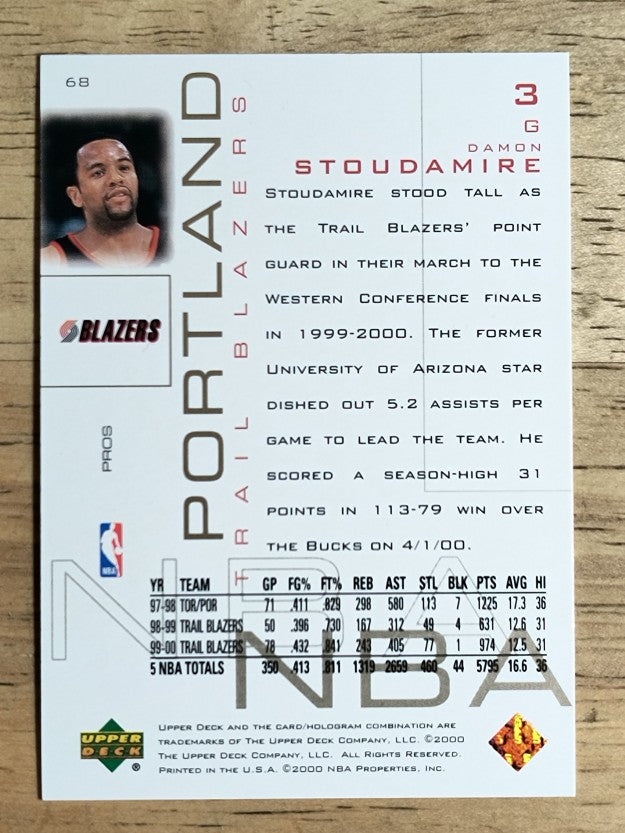 2000-01 Upper Deck Pros and Prospects #68 Damon Stoudamire