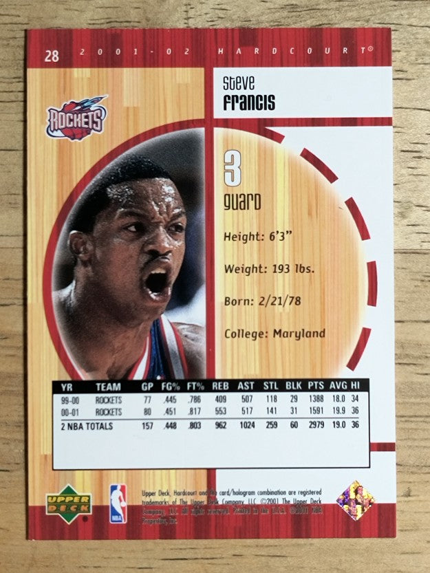 2001-02 Upper Deck Hardcourt #28 Steve Francis