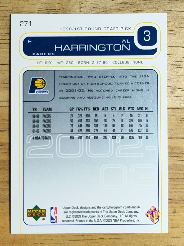 2002-03 Upper Deck #271 Al Harrington
