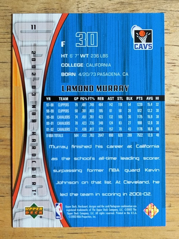 2002-03 Upper Deck Hardcourt #11 Lamond Murray