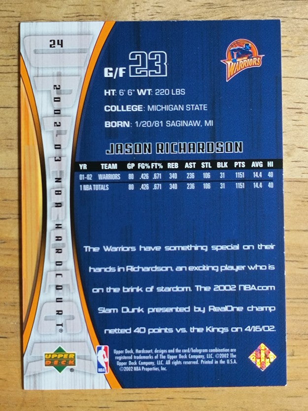 2002-03 Upper Deck Hardcourt #24 Jason Richardson