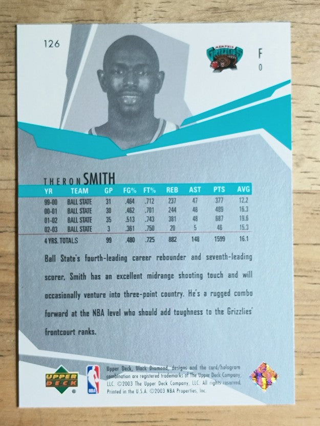 2003-04 Black Diamond #126 Theron Smith RC