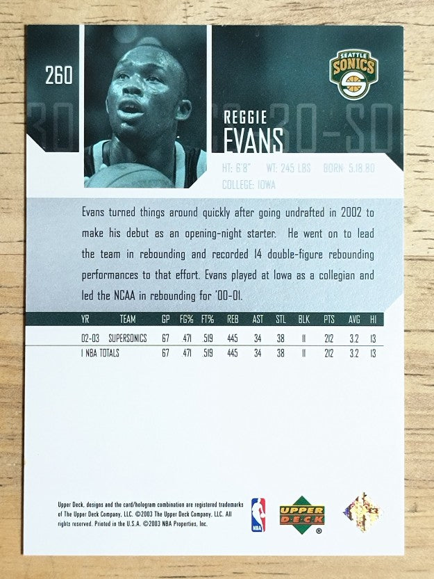 2003-04 Upper Deck #260 Reggie Evans