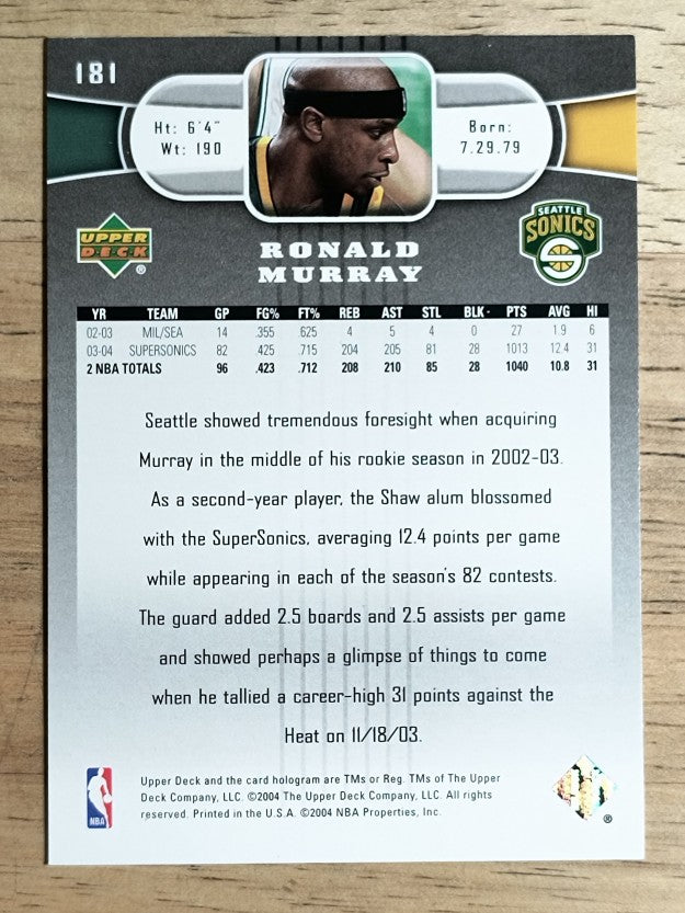 2004-05 Upper Deck #181 Ronald Murray