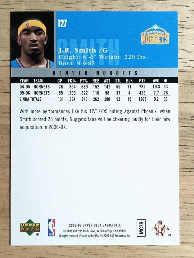 2006-07 Upper Deck #127 J.R. Smith
