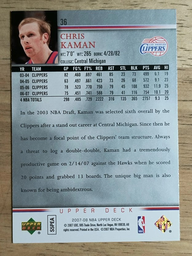 2007-08 Upper Deck #36 Chris Kaman