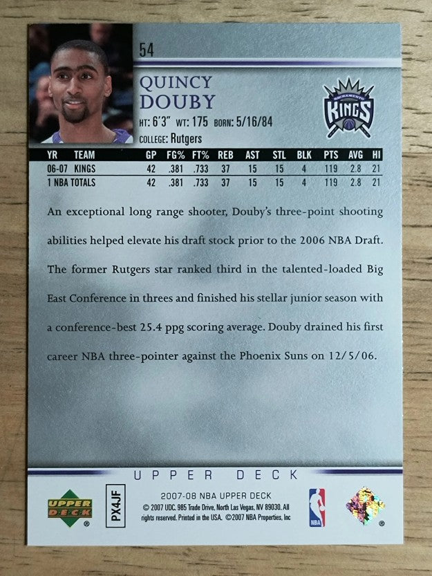 2007-08 Upper Deck #54 Quincy Douby