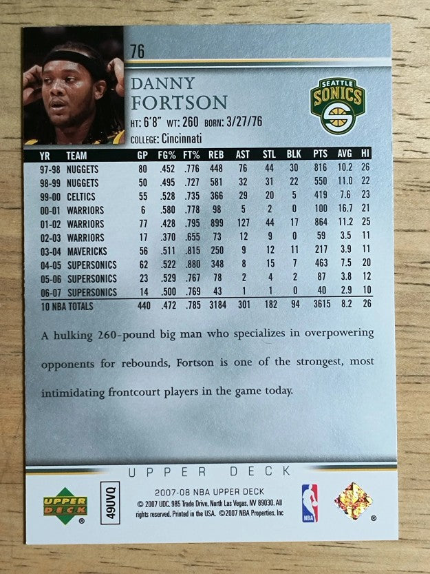 2007-08 Upper Deck #76 Danny Fortson