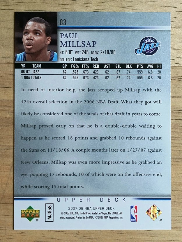2007-08 Upper Deck #83 Paul Millsap