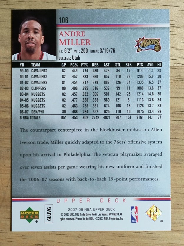 2007-08 Upper Deck #106 Andre Miller