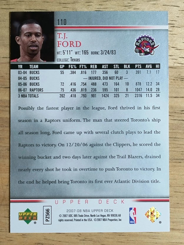 2007-08 Upper Deck #110 T.J. Ford