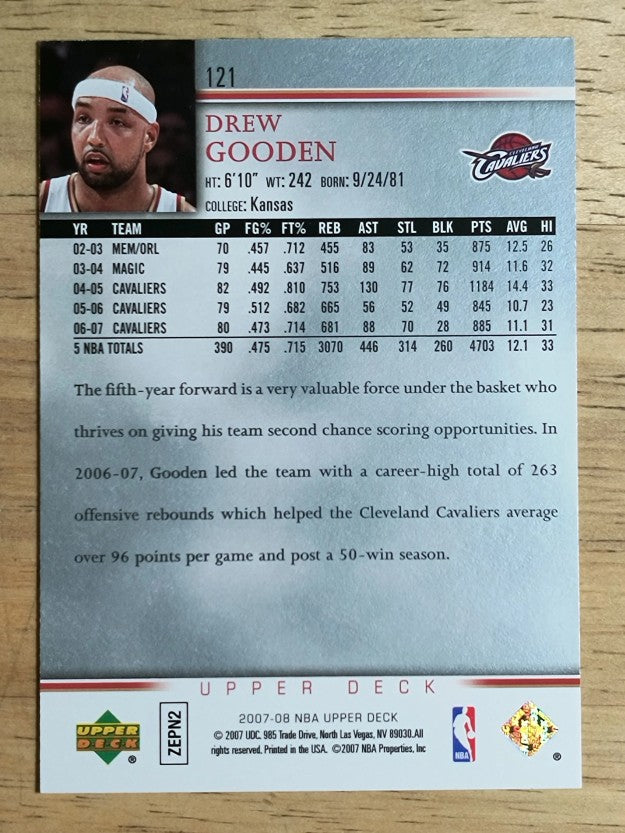 2007-08 Upper Deck #121 Drew Gooden