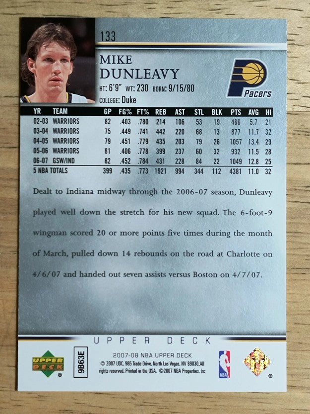2007-08 Upper Deck #133 Mike Dunleavy