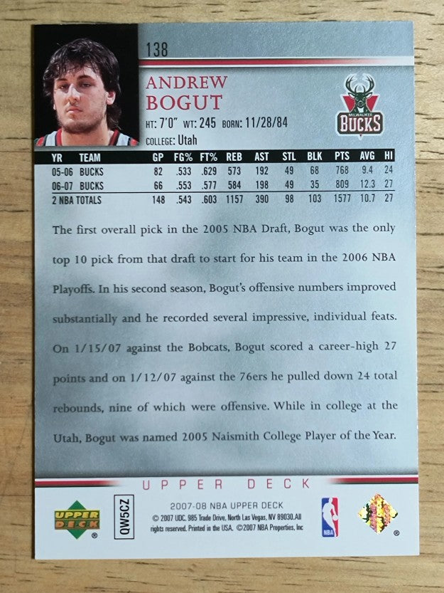 2007-08 Upper Deck #138 Andrew Bogut
