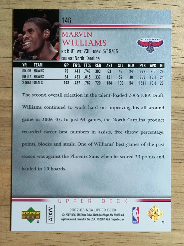2007-08 Upper Deck #146 Marvin Williams